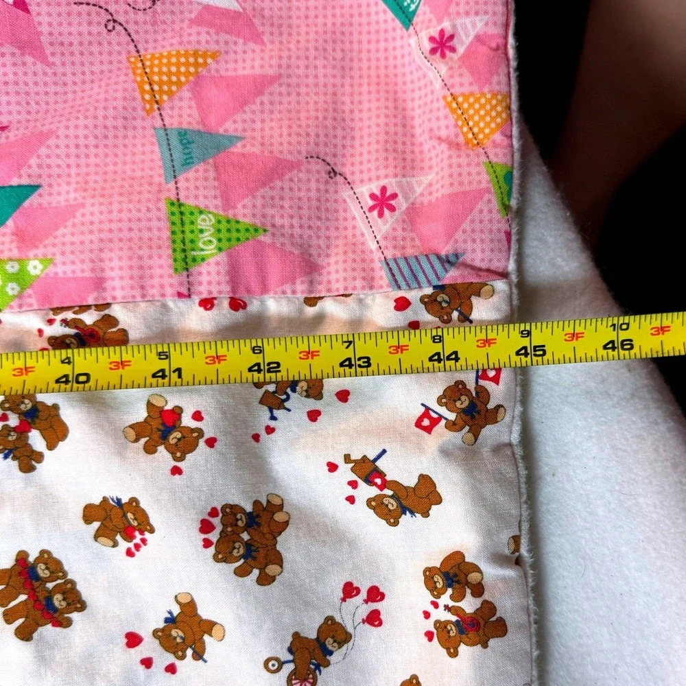 Handmade Patchwork Baby Quilt Crib‎ Blanket Pony Bear Bunny Cottagecore